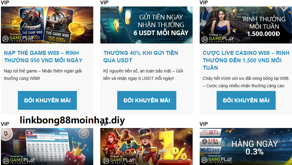 Khuyến mãi đa dạng tại w88